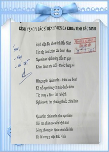 NHỮNG VẦN THƠ TỪ NGƯỜI BỆNH – MÓN QUÀ TINH THẦN GỬI TẶNG 79 king 12