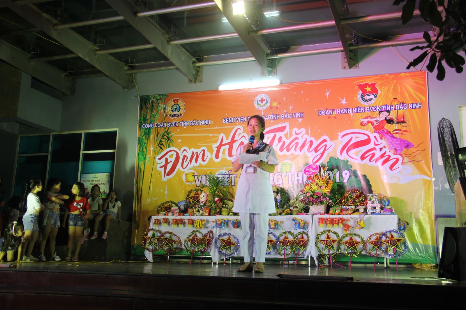 CN. Phạm Xuân Hiền - Phó Chủ tịch 79king12  bệnh viện phát biểu khai mạc “Đêm hội trăng rằm năm 2019”
