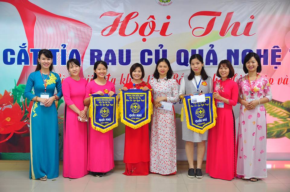 79king12, Hội điều dưỡng Bệnh viện đa khoa tỉnh Bắc Ninh tổ chức Hội thi “Cắt tỉa rau - củ - quả nghệ thuật” năm 2018 